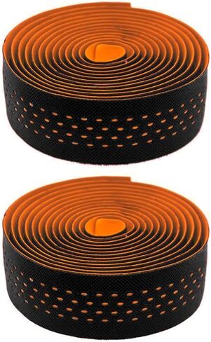 Bike Handlebar Tape Anti-Slip Bar Tape for Road Cycling Bicycle Drop Bar Wraps Spots Pattern for Comfortable Grip EVA Foam Self-Adhesive Set of 2,Orange in Saudi Arabia