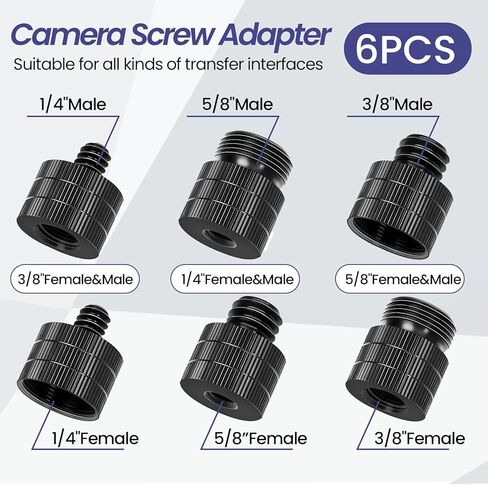 مجموعة محول حامل ميكروفون قابل للتعديل 6 في 1 من YASUOA مع ملحقات تثبيت الميكروفون ومرفق تثبيت التحكم in Kuwait