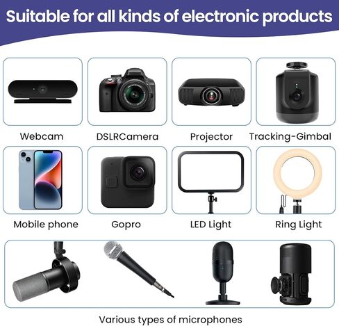 مجموعة محول حامل ميكروفون قابل للتعديل 6 في 1 من YASUOA مع ملحقات تثبيت الميكروفون ومرفق تثبيت التحكم in Kuwait