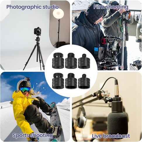 مجموعة محول حامل ميكروفون قابل للتعديل 6 في 1 من YASUOA مع ملحقات تثبيت الميكروفون ومرفق تثبيت التحكم in Kuwait