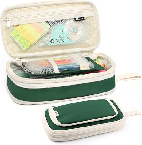 hatisan Large Capacity Pencil Pouch Foldable Pencil Pen Case Bag with Zipper Cute Pencil Case for Girl Teen School Office College Cute School Supplies(Light Blue) in Saudi Arabia