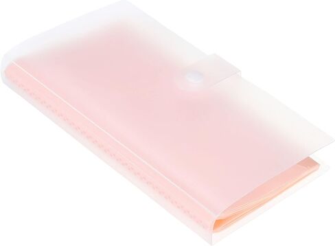 PATIKIL Business Card Holders, 1 Pack Plastic Portable Card Binder Book Name Cards Organizer for Women Men, Pink in Saudi Arabia
