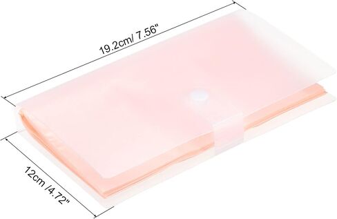 PATIKIL Business Card Holders, 1 Pack Plastic Portable Card Binder Book Name Cards Organizer for Women Men, Pink in Saudi Arabia
