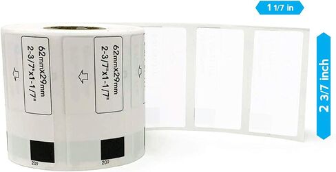 Buhbo Compatible Refill Replacement Label for Brother DK-1209 2-3/7" x 1-1/7" Small Address and Barcode (8 Pack / 800 Labels Per Roll) in Saudi Arabia