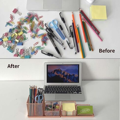 Desk Organizer with Pen Holder, Sticky note holder, Pencil holder, Phone holder and Stationery holder,Home Office Desk organizers and accessories,office desk organizer in Saudi Arabia