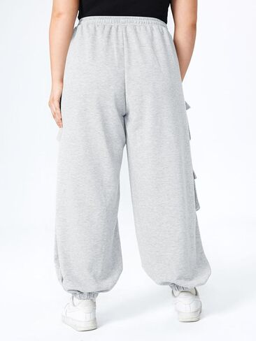 بنطال رياضي نسائي من Beautife بمقاس كبير كاجوال للركض كبير الحجم وفضفاض للتمرين مع جيوب in Kuwait