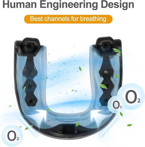 4 قطع من واقي الفم لكرة القدم مع حزام، واقي الفم الناعم للشباب الرياضي الاحترافي للملاكمة والهوكي واللاكروس وكرة السلة والفنون القتالية المختلطة والرجبي والجوجيتسو in Kuwait