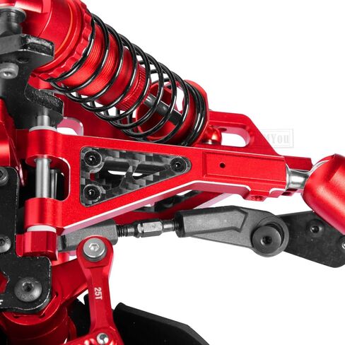 RCMYou Aluminum Suspension A Arms Upgrades Part for 1/8 Typhon 6S,1/7 Felony Infraction Limitless 6S BLX,Front Upper & Front Lower & Rear Lower Suspension A Arms Hops up w/Pivot Balls,Red in Saudi Arabia