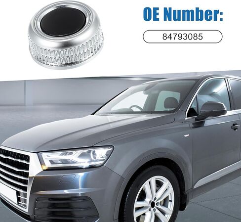 A ABSOPRO Control Knob 8T0919070B Volume Control Knob for Audi Q5 2013-2017 Plastic Silver Tone in Kuwait
