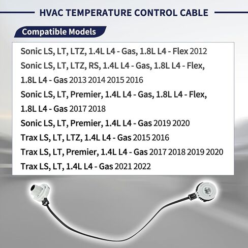 HVAC Heater Temperature Control Switch Cable 95476707 Compatible with Chevrolet Chevy Sonic 2012-2020 / Trax 2015-2022 in Saudi Arabia