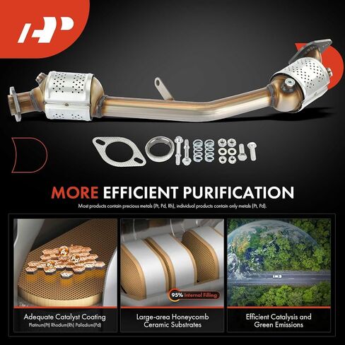 A-Premium Catalytic Converter W/Gasket Kit Direct-Fit Compatible with Saab & Subaru - Forester(99-05), Impreza(02-05), Legacy(00-05), Outback(00-05), Baja(03-06), 9-2X(05-06) - H4 2.5L - EPA Compliant in Saudi Arabia