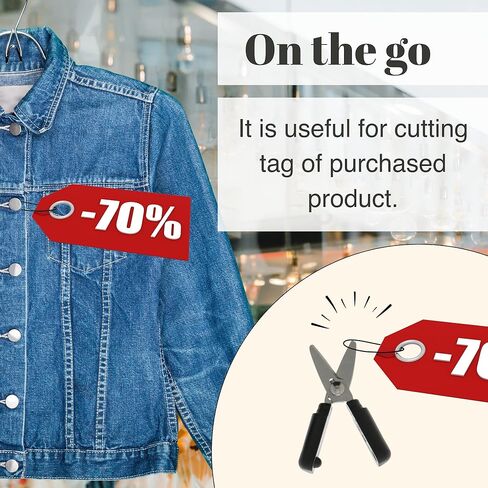 مقص SUN-STAR "STICKYLE" المحمول بأشرطة (صغير)، أسود in Kuwait