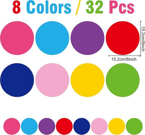 32 قطعة من ملصقات الأرضية مقاس 15.24 سم للفصول الدراسية، ومواقع صف الفصول الدراسية للأطفال، وشارات أرضية رياض الأطفال لتنظيم الفصول الدراسية، ومستلزمات التدريس المدرسية in Kuwait