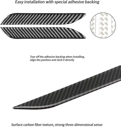 Real Carbon Fiber Door Handle Cover for Tesla Model 3&Y, 4PCS Outside Door Handle Cover Trims Decoration Accessories for Tesla Model 3/Y-2017-2024 (Glossy Carbon Fiber) in Saudi Arabia