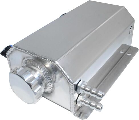 YIEXOVA Engine Coolant for car, Overflow Tank, Coolant Radiator Tank, Reservoir Expansion, Universal Coolant reservoir (Silver-Plastic level indicator connector, 2L) in Saudi Arabia