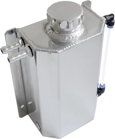 YIEXOVA Engine Coolant for car, Overflow Tank, Coolant Radiator Tank, Reservoir Expansion, Universal Coolant reservoir (Silver-Plastic level indicator connector, 2L) in Saudi Arabia