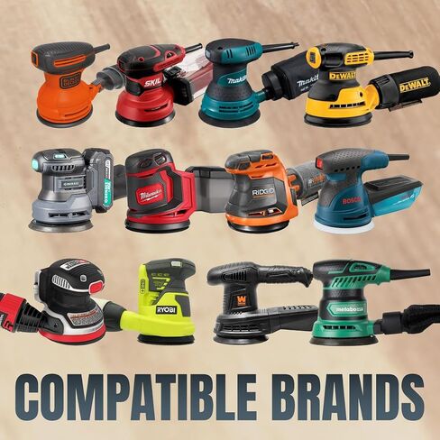 POWERTEC 44000XG-50، 50 PK، أقراص سنفرة بخطاف وحلقة مقاس 5 بوصة و8 فتحات، 80/100/120/150/220، ورق صنفرة متنوع لآلات الصنفرة المدارية العشوائية، ماكينة صنفرة الهواء، ماكينة صنفرة هوائية، متجر هياكل السيارات in Saudi Arabia