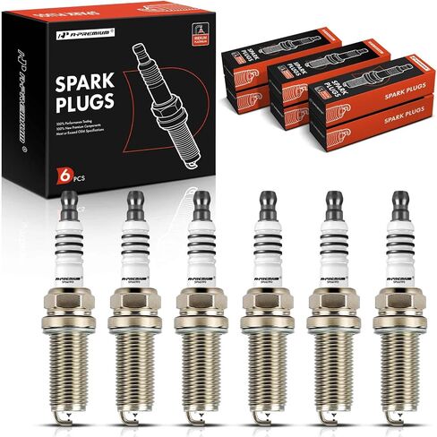 A-Premium Iridium Platinum Spark Plugs (Pack of 6) Compatible with Toyota Camry, RAV4, Tacoma, Highlander, Tundra, Sienna, 4Runner, Avalon, Venza & Subaru Outback & Lexus RX350 & more in Kuwait
