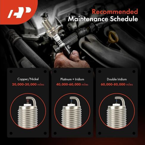 A-Premium Iridium Platinum Spark Plugs (Pack of 6) Compatible with Toyota Camry, RAV4, Tacoma, Highlander, Tundra, Sienna, 4Runner, Avalon, Venza & Subaru Outback & Lexus RX350 & more in Kuwait