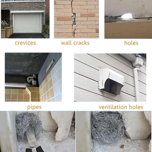 Steel Wool Mice Control Pads Steel Wool Rodent Barrier Kit Steel Wool for Rodent Control Gap Blocker Fill Fabric for Holes Holes/Siding/Pipeline/Vents 4 Pack in Kuwait