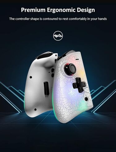 وحدة تحكم NexiGo Joypad (بدون Deadzone) متوافقة مع Switch/Switch OLED، وحدات تحكم Joypad مع الاهتزاز، Turbo، رسم الخرائط وإضاءة LED، بديل لمفتاح Joypad (الغلاف الجوي) in Kuwait