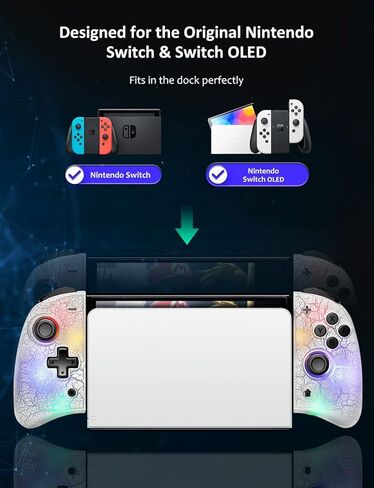 وحدة تحكم NexiGo Joypad (بدون Deadzone) متوافقة مع Switch/Switch OLED، وحدات تحكم Joypad مع الاهتزاز، Turbo، رسم الخرائط وإضاءة LED، بديل لمفتاح Joypad (الغلاف الجوي) in Kuwait
