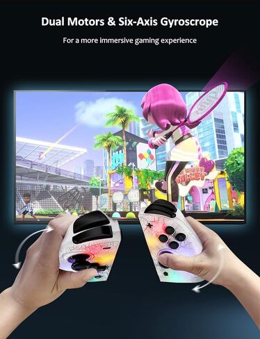 وحدة تحكم NexiGo Joypad (بدون Deadzone) متوافقة مع Switch/Switch OLED، وحدات تحكم Joypad مع الاهتزاز، Turbo، رسم الخرائط وإضاءة LED، بديل لمفتاح Joypad (الغلاف الجوي) in Kuwait