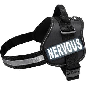 Doggie Stylz Dog Harness with Removable Patches and Reflective Trim. Dog Vest Comes with 2 Nervous Reflective Hook and Loop Patches. Measure Dogs Girth Before Purchase (Girth 19" - 25" Red) in Kuwait