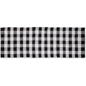 DII Buffalo Check Rug Collection, Hand Dyed Reversible Chindi Rug, 26x40, Red/Black in Kuwait