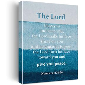 Bible Verse Art Wall Decor Proverbs 3:5-6 Trust in the Lord Scripture Canvas Painting Prints for Home Dining Room Living Room Wall Decor Framed Artwork Christian Gifts(12x15 Inch) in Kuwait