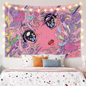 SUFUZEGA Japanese Anime Girl Tapestry Kawaii aestheticism 3D Printing Art Anime Wall Hanging, for Living Room Bedroom Dorm Decor (60L×50W, R05) in Kuwait