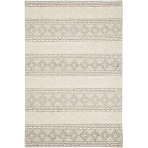سجادة منطقة SAFAVIEH Natura Collection - 6' x 9'، رمادي وعاجي، صوف وقطن قبلي بوهو مغربي مصنوع يدويًا، مثالية للمناطق ذات حركة المرور العالية في غرفة المعيشة وغرفة النوم (NAT750F) in Kuwait