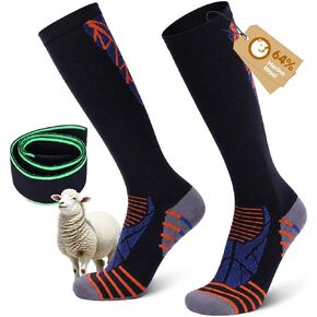 RANDY SUN Merino Wool Waterproof Socks, Men Women Knee High Breathable Hiking Running Socks 1 Pair in Kuwait