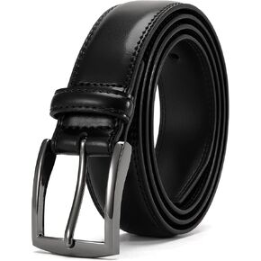 DOOPAI Mens Dress Belt - Genuine Leather Dress Belts For Men,Casual Suit Jeans Belt-Single Prong Buckle black belt in Kuwait