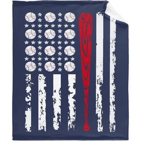 Abstract Baseball Independence Day Throw Blanket - Super Soft Plush Lightweight Fuzzy Cozy Flannel Fleece Blanket for Gifts Couch All Season XS 30"X40" for Pet in Kuwait