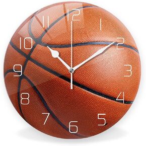 Silent Non-Ticking Sport Theme Wall Clocks, Sport Ball Golf Wall Clock, Battery Operated 9.8"x9.8" Round Wall Clock for Home Decor Boy Room Living Room School Birthday Gift in Kuwait