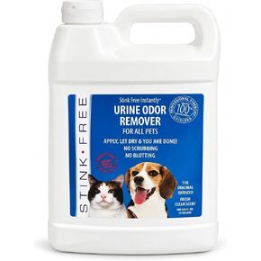 Stink Free Instantly Urine Odor Remover for Pets - Eliminator for Cat & Dog Pee, Best Oxidizer Based Urine Cleaner for Carpets, House, Rugs, Mattress, etc. 2-128 Oz (2 Gallons) in Kuwait
