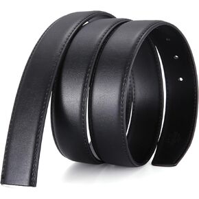 Men's Leather Hole Belt Strap Without Buckle, Strap ONLY 2.8/3.0/3.2/3.5/3.8cm（5size） wide,replacement belt in Kuwait