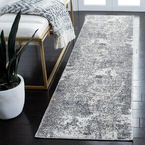 SAFAVIEH Aston Collection Area Rug - 9' x 12', Ivory & Grey, Modern Abstract Design, Non-Shedding & Easy Care, Ideal for High Traffic Areas in Living Room, Bedroom (ASN705A) in Kuwait
