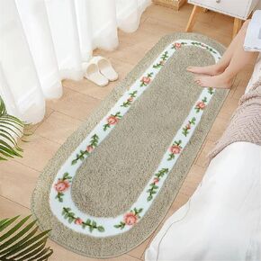 Rose Carpet Romantic Rose Flower Rug Shaggy Area Rug Flolral Bath Rug Non Slip Bathroom Rug Water Absorbent Washable Rug Runner for Hallway Bedroom 17.71x49.21 Inch in Kuwait