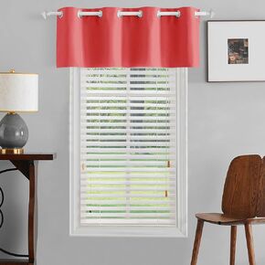Green Window Valances 18 Inch Length Rod Pocket Thermal Insulated Short Blackout Green Curtain Valances for Living Room Bedroom Kitchen Bathroom Basement Windows 52 x 18 Inches Long 1 Panel in Kuwait