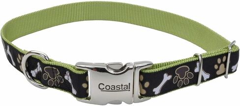 Coastal - شريط - طوق كلب قابل للتعديل بإبزيم معدني، حوذان أصفر، 5/8 بوصة × 12 بوصة - 18 بوصة in Kuwait