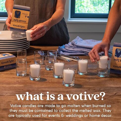 Paraffin-Free Votive Candles, Made from Vegan Palm Wax and Clean-Burning and All-Natural Votive White Candles, 15-Hour Burn Time (32 Unscented Small Candles) in Kuwait