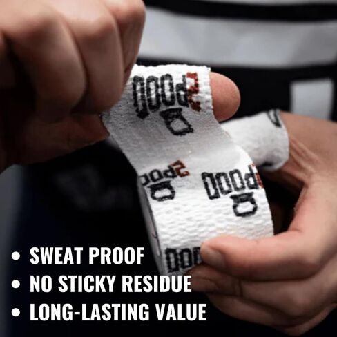2POOD Lift Heavy Weightlifting Tape 3-Pack | Crossfit Weightlifting Tape | Premium Adhesive Tape for Weightlifters | Easy Stretch & Flexible for Non-Slip Lifting (Black) in Kuwait