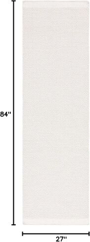 SAFAVIEH Vermont Collection Runner Rug - 2'3" x 7' Runner, Ivory, Handmade Wool, Ideal for High Traffic Areas in Living Room, Bedroom, Dining (VRM807A-27) in Kuwait
