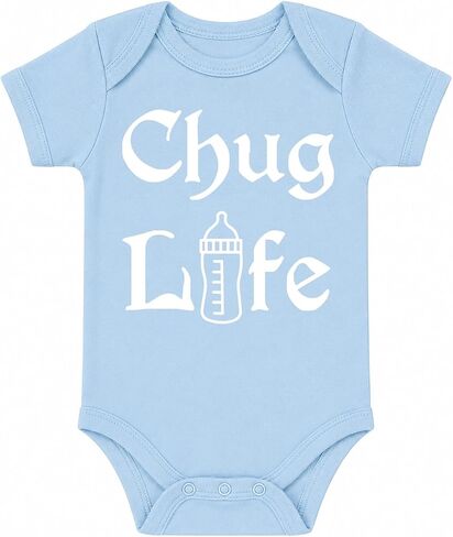 CBTwear Chug Life - Funny Drinking Buddy Clothes - Cute Infant One-Piece Baby Bodysuit in Kuwait