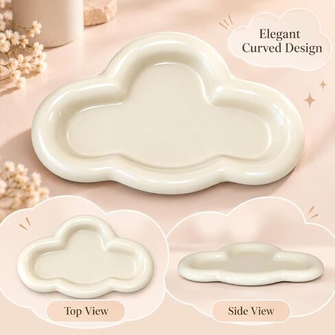 MIXDOM Ceramic Ring Holder Dish Jewelry Tray, Decorative Trinket Dish for Rings Earrings Necklaces Bracelet Watch Keys, Bridal Shower Gifts, Gift for Her (Owl) in Kuwait