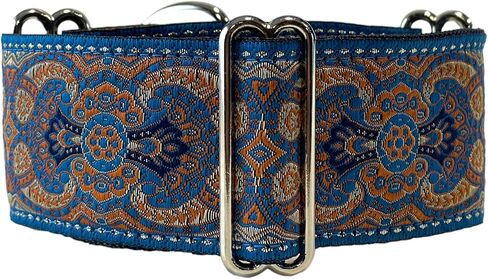 Martingale Greyhound/Saluki/Whippet Dog Collar 2'' Wide (11"-14") Handmade in Kuwait
