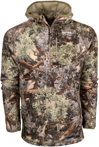 King's Camo XKG Covert 1/2 Zip Hoodie With Built-In Face Mask in Kuwait