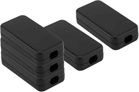 LeMotech Project Box 10 Pieces ABS Plastic Electrical Project Case Small Junction Box for Electronics Black 2.4 x 1.4 x 1 inch (61 x 36 x 25 mm) in Kuwait